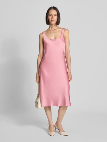 Lauren Ralph Lauren Knielanges Kleid mit Rundhalsausschnitt Modell 'CARESHA' Altrosa 1
