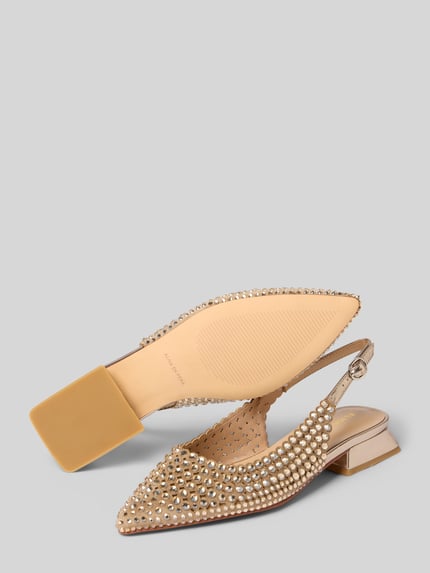 Alma en Pena Ballerinas mit Ziersteinbesatz Gold 4
