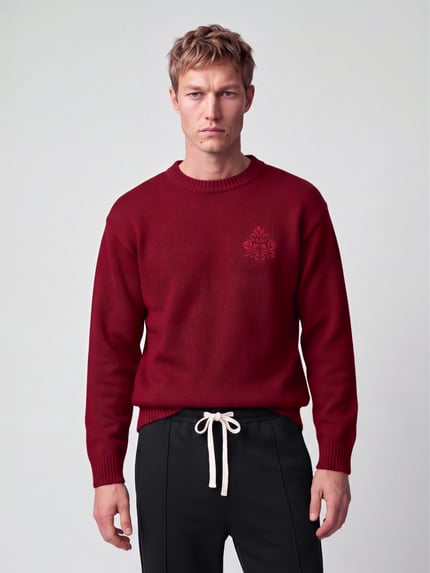 Don´t Waste Culture Sweatshirt mit Logo-Print Modell 'AROLOA' Dunkelrot 4