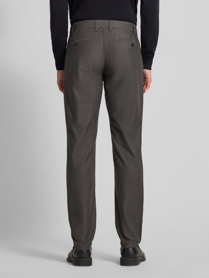 MCNEAL Slim Fit Stoffhose mit französischen Eingrifftaschen Dunkelgrau Melange 5