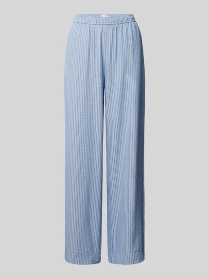 Jake*s Collection Straight leg stoffen broek met structuurmotief Blauw - 2
