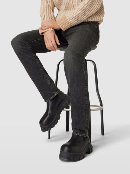RE/DONE jeansy o kroju slim fit z mieszanki bawełny Czarny 3