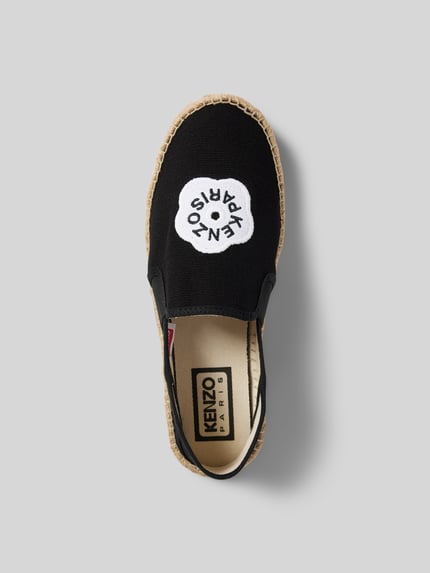 Kenzo Espadryle z detalem z logo Czarny 4