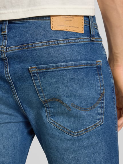 JACK & JONES Straight Fit Jeans im 5-Pocket-Design Modell 'Clark' Jeansblau 3