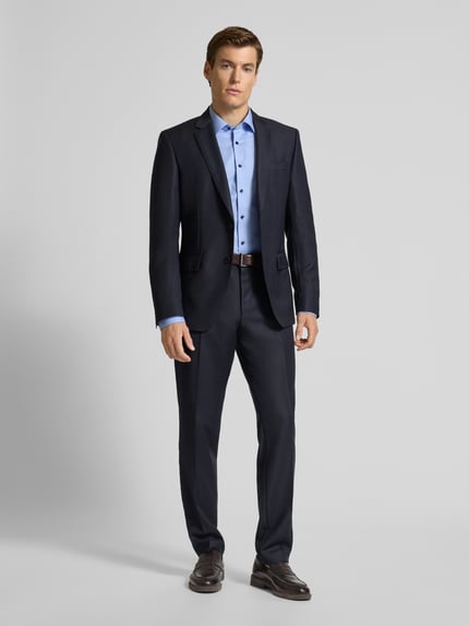 ETERNA Regular Fit Business-Hemd aus reiner Baumwolle Modell 'Kent' Bleu 1