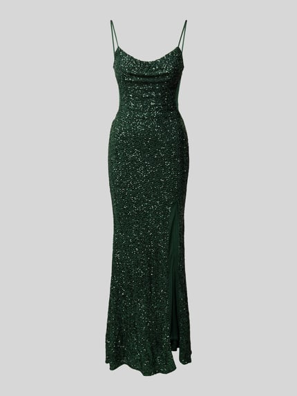Hey Kyla Abendkleid mit Ziersteinbesatz Dunkelgruen 2