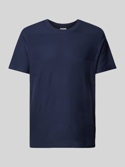 JOOP! JEANS T-Shirt mit Strukturmuster Modell 'Ismet' Marine 2
