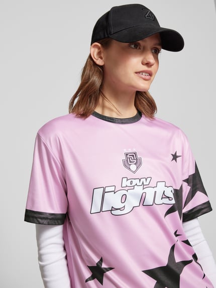 Low Lights Studios T-Shirt mit Label-Details Modell 'ALLSTARS' Pink 3