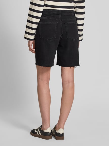 VERO MODA Regular Fit Jeansshorts aus Baumwoll-Mix Modell 'CLEO' Black 5