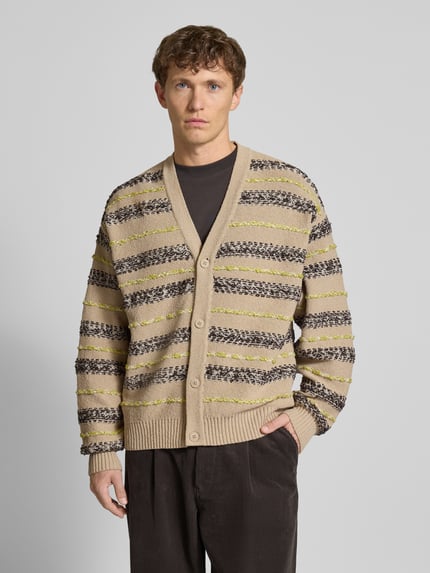 Jake*s Studio Men Strickjacke mit V-Ausschnitt Beige 4