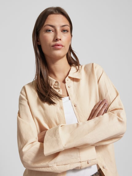 MSCH Copenhagen Hemdbluse mit 3/4-Arm Modell 'Mirilla' Beige 3