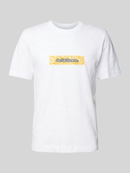 JACK & JONES T-shirt z nadrukiem z logo model ‘SPLIT’ Biały 2