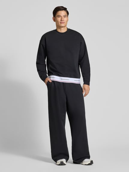 Dsquared2 Ready to Wear Wide Leg Sweatpants aus reiner Baumwolle Modell 'Dsquared2' Black 1