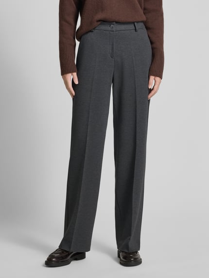 Brax Straight Fit Bundfaltenhose aus Viskose-Mix Modell 'STYLE.MAINE' Dunkelgrau 4