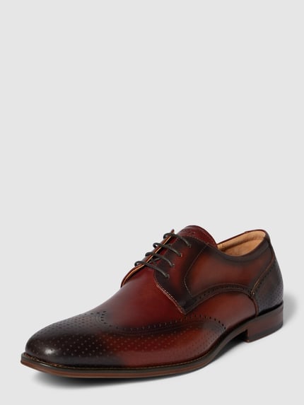 DIGEL Derby-Schuhe aus Leder Modell 'SELLENG' Cognac 2