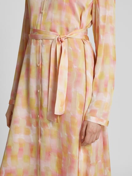 Armani Exchange Midi-jurk met strikceintuur Roze - 3