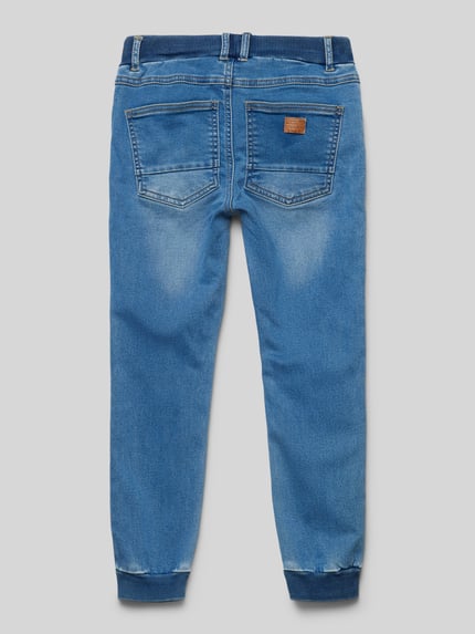 NAME IT Baggy Fit Jeans mit elastischen Abschlüssen Modell 'BEN' Blau 3