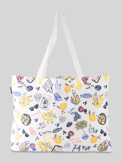 Tom Tailor Standtasche mit Schriftzug-Stitching Weiss 1