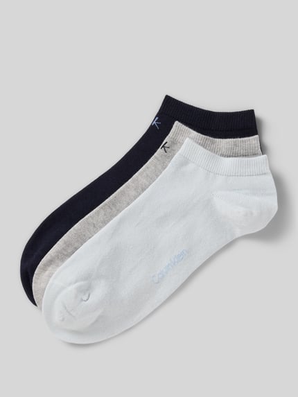 CK Calvin Klein Krótkie skarpety z detalem z logo w zestawie 3 szt. Jasnoniebieski 1