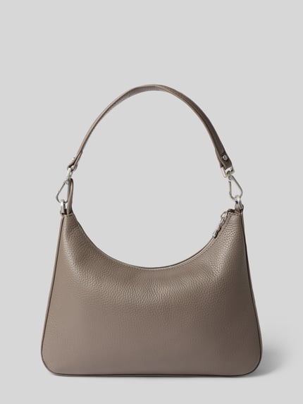 Produktfoto, Handtasche mit Schulterriemen Modell 'wallis odette' von BOGNER in Taupe mit feiner Narbenstruktur, Label-Applikation sichtbar