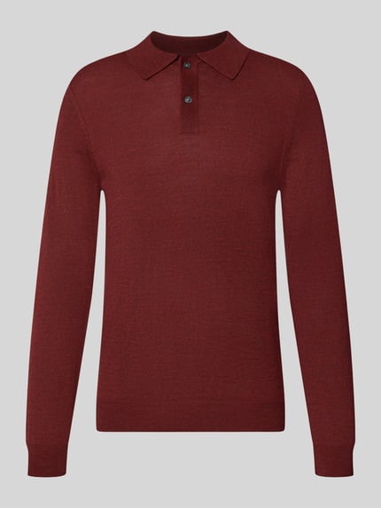 Regular fit poloshirt van wolmix Shop The Look MANNEQUINE