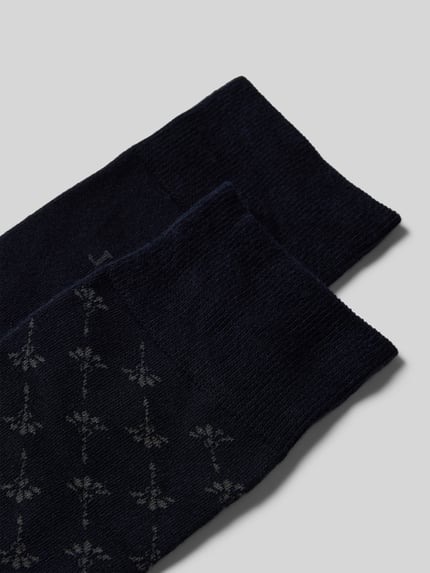JOOP! COLLECTION Sokken met elastische ribboordjes in een set van 2 paar Marineblauw - 2