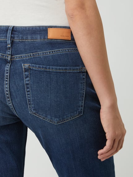 s.Oliver RED LABEL Jeansy o kroju Straight Fit z dodatkiem streczu Niebieski 3