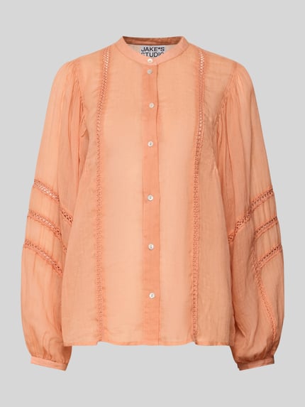 Relaxed fit blouse met gaatjesmotief Shop The Look MANNEQUINE