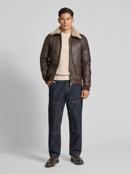 Selected Relaxed fit gebreide pullover van een mix van wol en kasjmier, model 'Calle' Ecru - 1