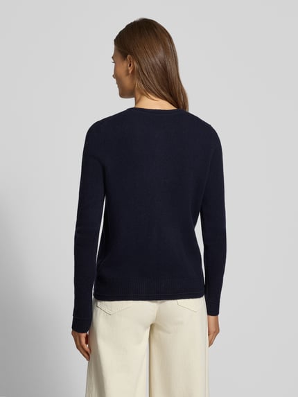 Christian Berg Woman Cardigan aus Wolle mit Rundhalsausschnitt Dunkelblau 5