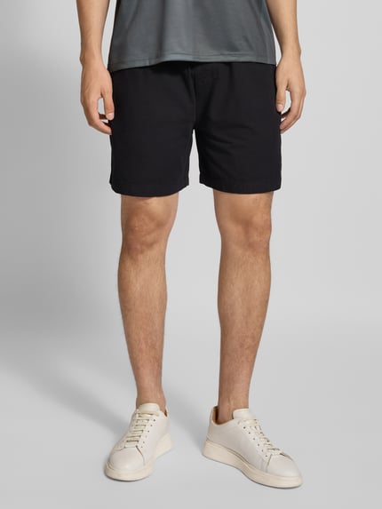 WOODBIRD Relaxed Fit Shorts mit Gürtel Modell 'Choi' Black 4