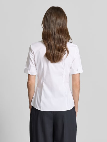 Christian Berg Woman Selection slim fit blouse met knoopsluiting Wit - 5