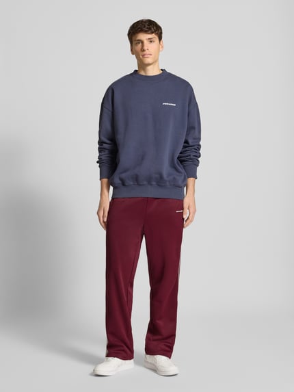 PEGADOR Wide fit trackpants met logo-applicatie, model 'Viro' Bordeaux - 1