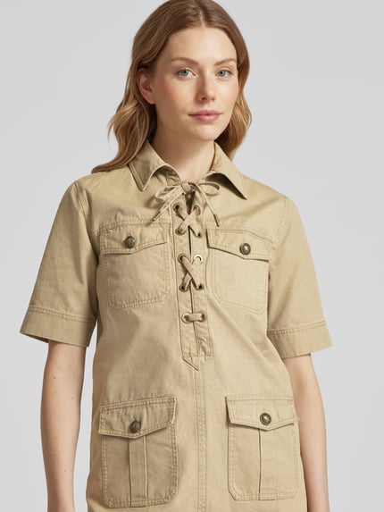 Zadig&Voltaire Mini-jurk met klepzakken, model 'RECORD' Beige - 3