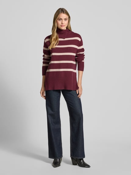 Christian Berg Woman Regular Fit Strickpullover aus reiner Wolle Bordeaux 1