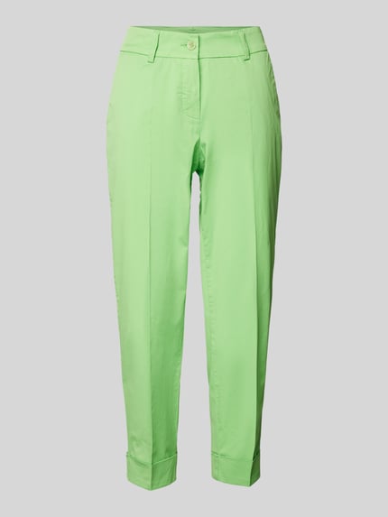 Raffaello Rossi Slim fit chino met verkort model, model 'DORA' Groen - 2