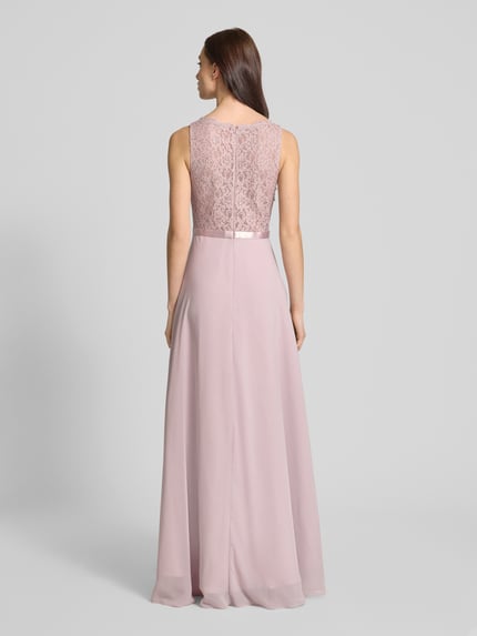 LUXUAR FASHION Sukienka wieczorowa z obszyciem kamieniami stras Różowawy 5