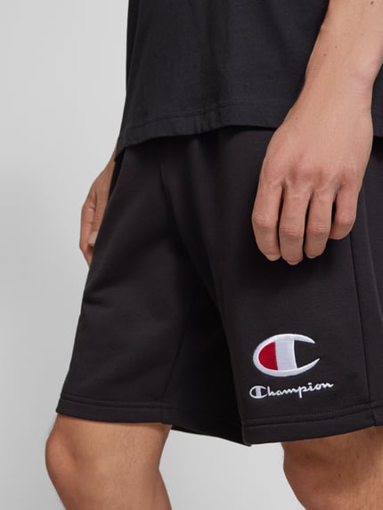 Champion Sweatshorts met logostitching en elastische band Zwart - 3