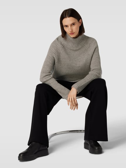DRYKORN Strickpullover mit Stehkragen Modell 'ARWEN' Taupe 1