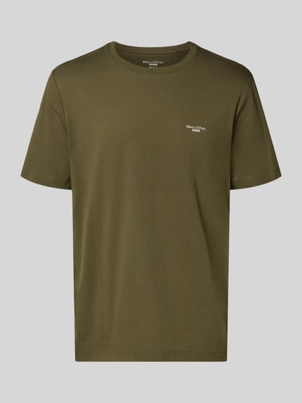 Marc O'Polo DENIM Regular Fit T-Shirt aus reiner Baumwolle Oliv 2
