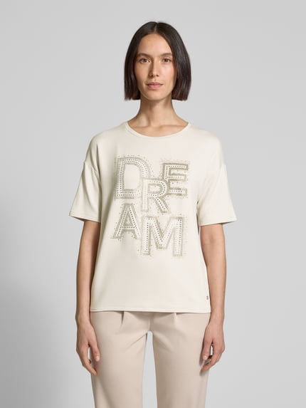monari T-Shirt mit Label-Detail Beige 4