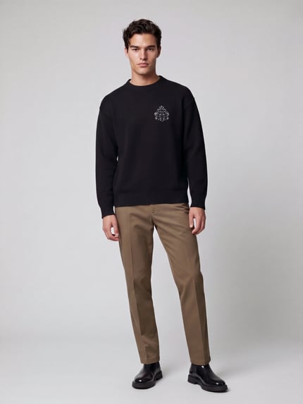 Don´t Waste Culture Sweatshirt mit Logo-Print Modell 'AROLOA' Black 1