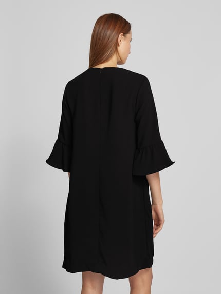 0039 Italy Knielanges Kleid mit Rundhalsausschnitt Modell 'MAXLIN' Black 5