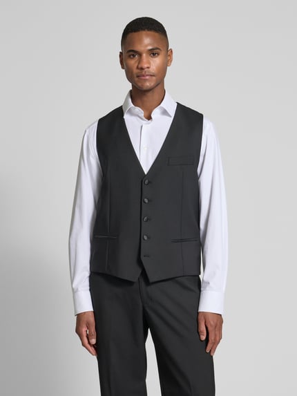 CINQUE Gilet met paspelzakken model 'Festivo' Zwart - 4