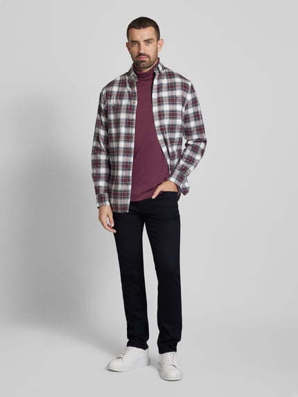 Brax slim fit jeans met 5-pocketmodel model 'CHUCK' Marineblauw - 1