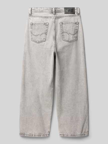 JACK & JONES Straight fit jeans met logopatch, model 'Iron' Lichtgrijs - 3