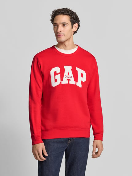 GAP Sweatshirt mit Logo Schriftzug Rot 4