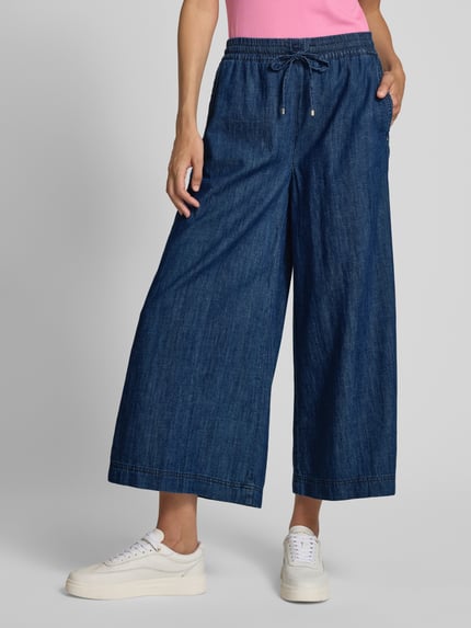 CAMBIO Wide Leg Jeans mit verkürztem Schnitt Modell 'ALMA' Blau 4