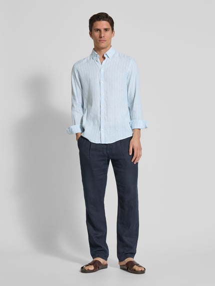 Casual Friday Koszula casualowa z listwą guzikową model ‘DALLAS’ Jasnoniebieski 1