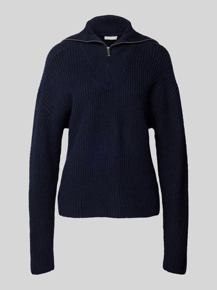 Sweter z dzianiny o kroju relaxed fit z dodatkiem wełny model „Kylie” Shop The Look MANNEQUINE